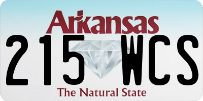 AR license plate 215WCS