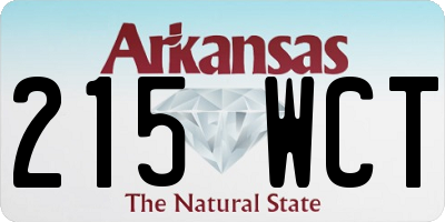 AR license plate 215WCT