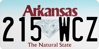 AR license plate 215WCZ