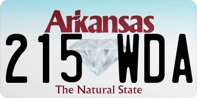 AR license plate 215WDA