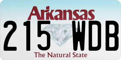 AR license plate 215WDB