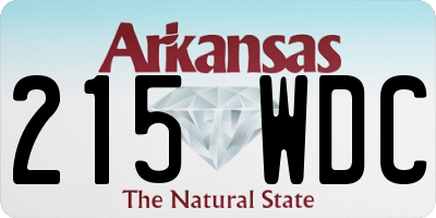 AR license plate 215WDC