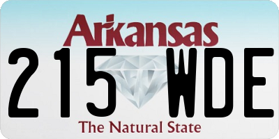AR license plate 215WDE