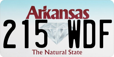 AR license plate 215WDF