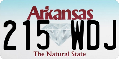 AR license plate 215WDJ