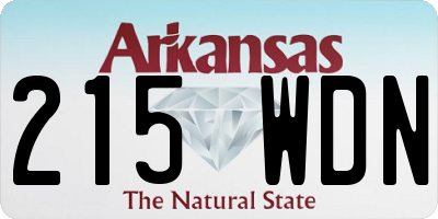 AR license plate 215WDN