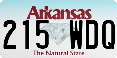 AR license plate 215WDQ