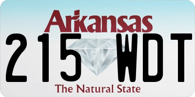 AR license plate 215WDT