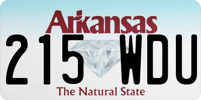 AR license plate 215WDU