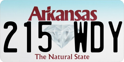 AR license plate 215WDY