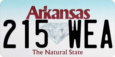 AR license plate 215WEA