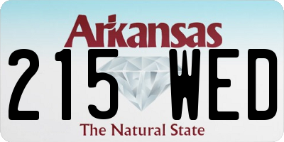 AR license plate 215WED