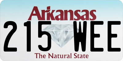 AR license plate 215WEE