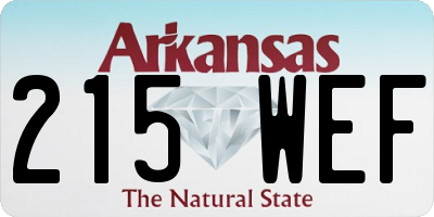 AR license plate 215WEF