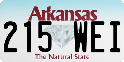 AR license plate 215WEI