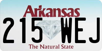 AR license plate 215WEJ
