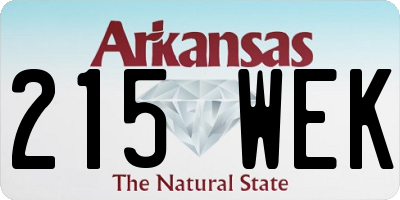 AR license plate 215WEK