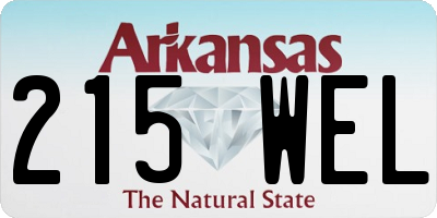 AR license plate 215WEL