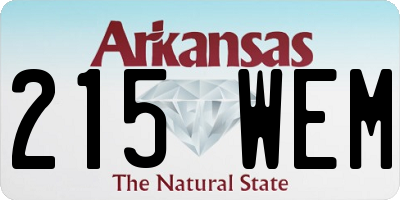 AR license plate 215WEM