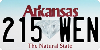 AR license plate 215WEN