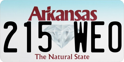AR license plate 215WEO