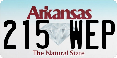 AR license plate 215WEP