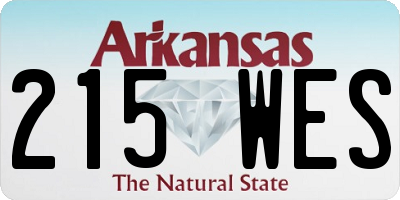 AR license plate 215WES