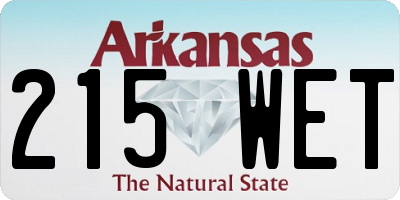 AR license plate 215WET