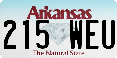 AR license plate 215WEU