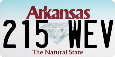 AR license plate 215WEV