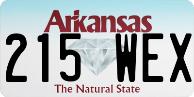 AR license plate 215WEX