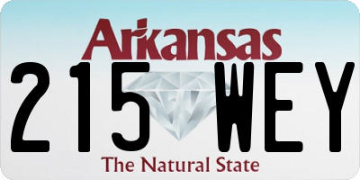 AR license plate 215WEY