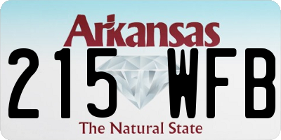AR license plate 215WFB