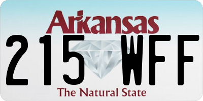 AR license plate 215WFF