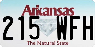 AR license plate 215WFH
