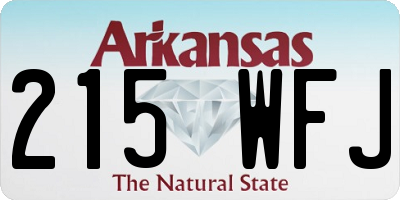 AR license plate 215WFJ