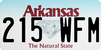 AR license plate 215WFM