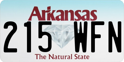 AR license plate 215WFN