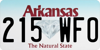 AR license plate 215WFO