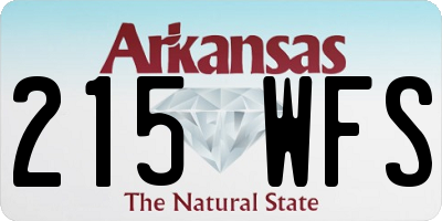 AR license plate 215WFS