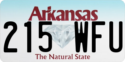 AR license plate 215WFU