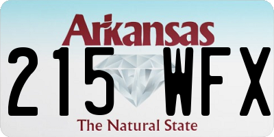 AR license plate 215WFX