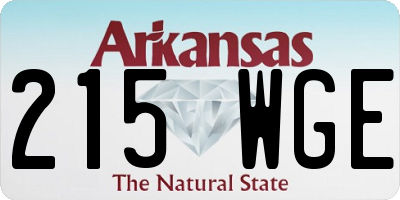 AR license plate 215WGE