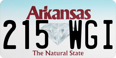 AR license plate 215WGI
