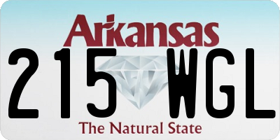 AR license plate 215WGL