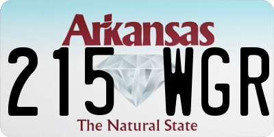 AR license plate 215WGR