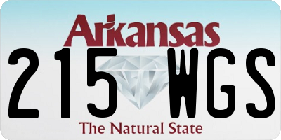 AR license plate 215WGS
