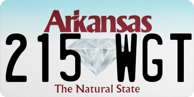 AR license plate 215WGT