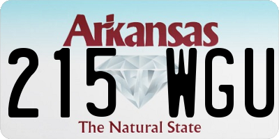 AR license plate 215WGU