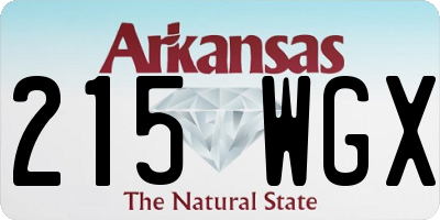 AR license plate 215WGX